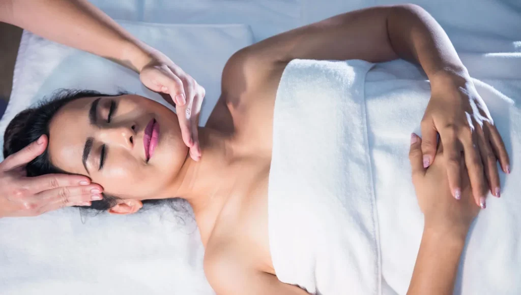 Lifting facial massage in Frisco, TX for natural skin rejuvenation.